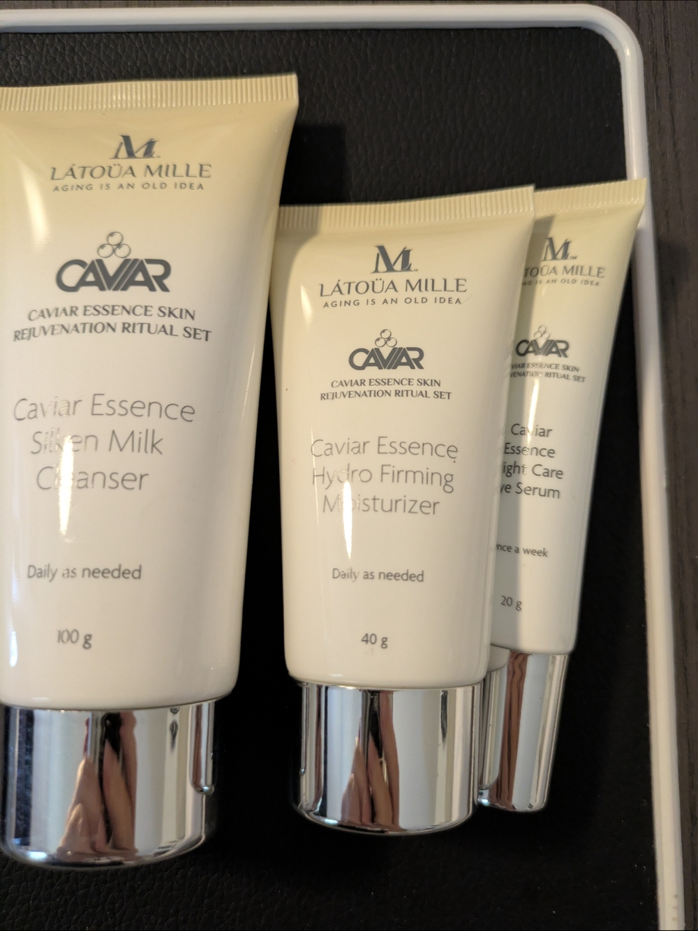 Lot Of Three From Latoua Mille Cavaviar Essence Skin Rejuvenation Ritual Set